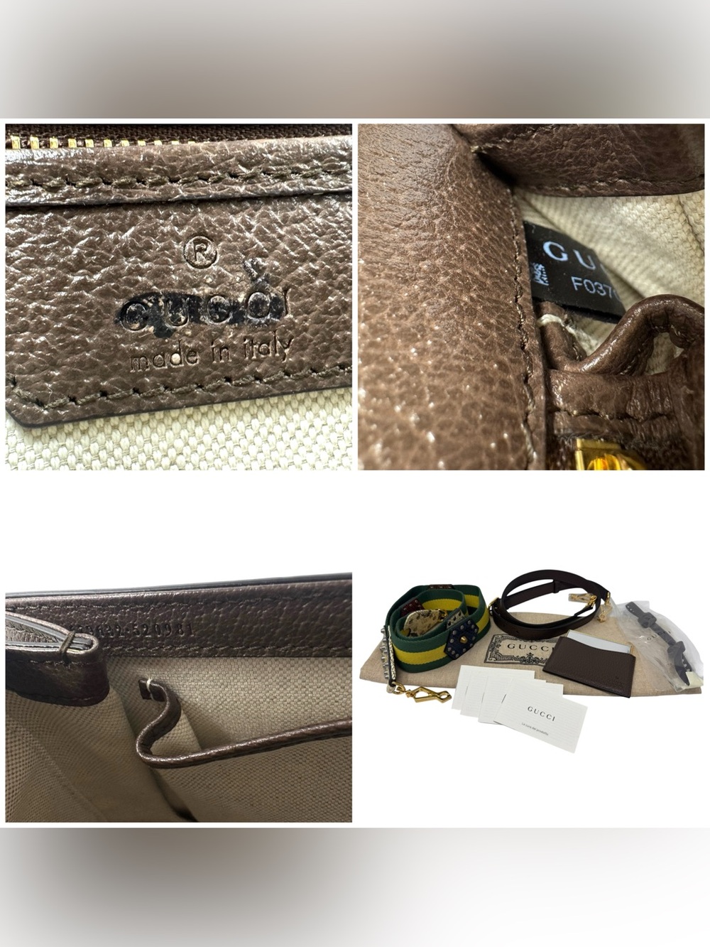 ✨🛍️ Gucci GG Supreme Centum Bamboo 1947 Top Handle Bag Medium - Picture 9 of 9